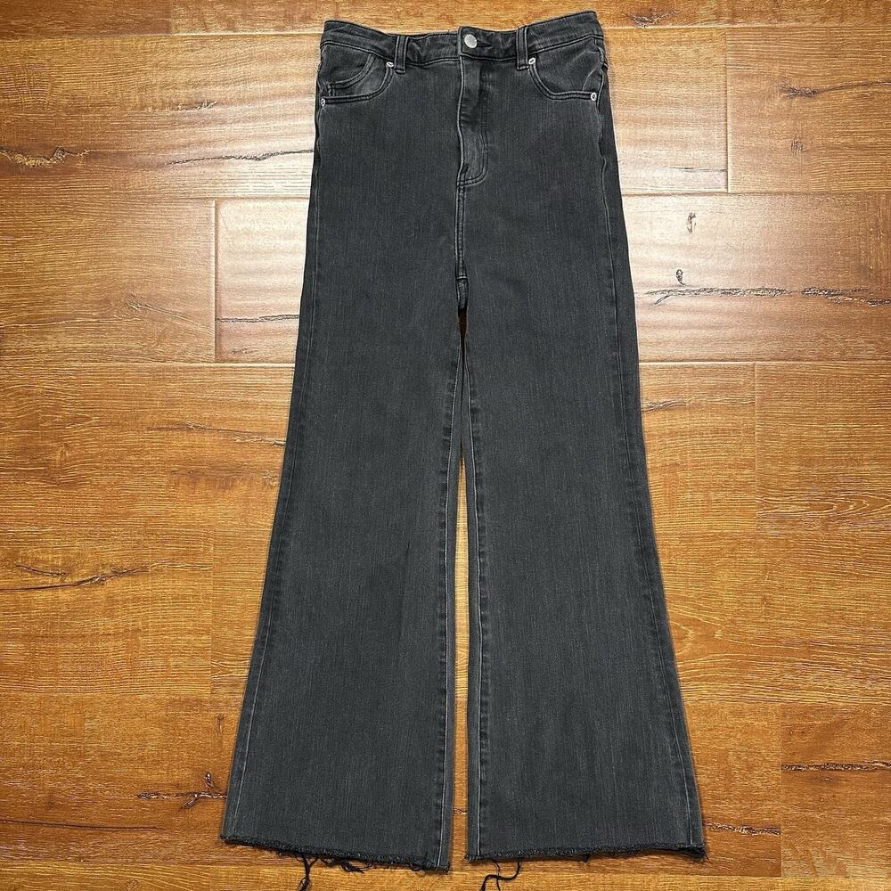 Rollas Jeans Women 27x27 Black Flared High Rise Bell Bottom Retro 70s Classic